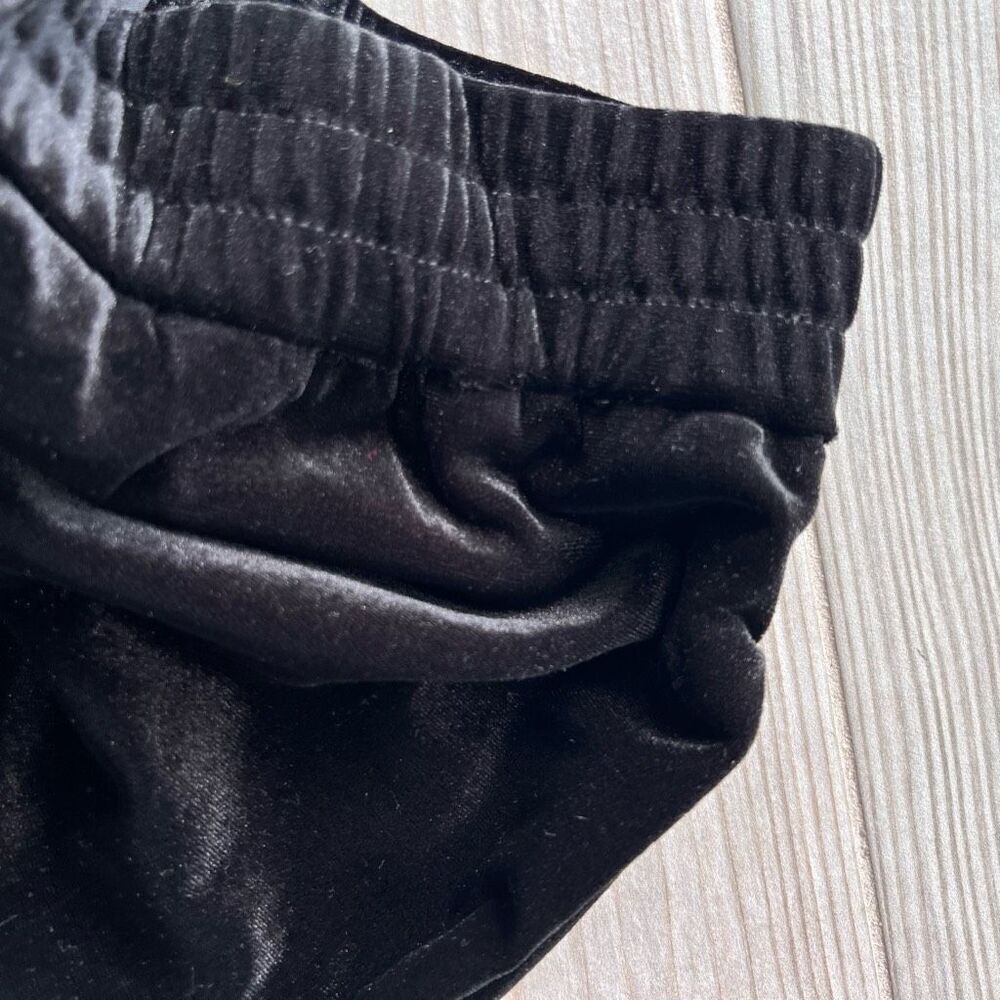 Seek‎ The Label Womens Black Elastic Waist Pull On Velvet Jogger Pants Medium - Picture 6 of 9